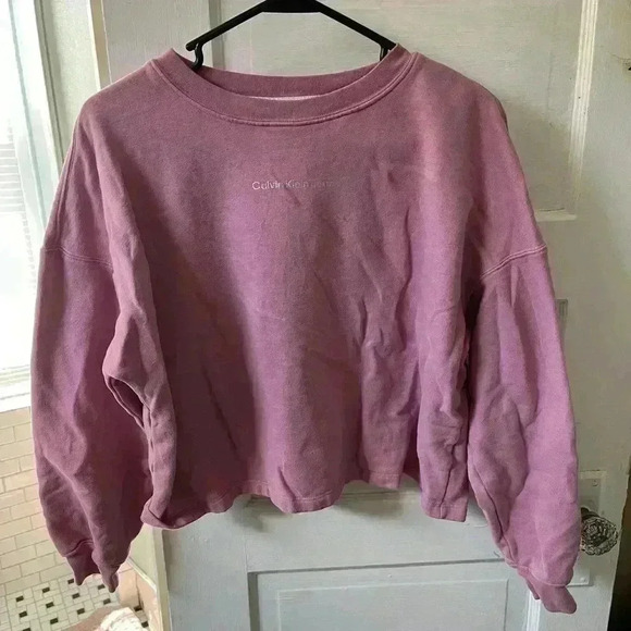 calvin klein jeans pink pullover sweatshirt size medium - Picture 1 of 5